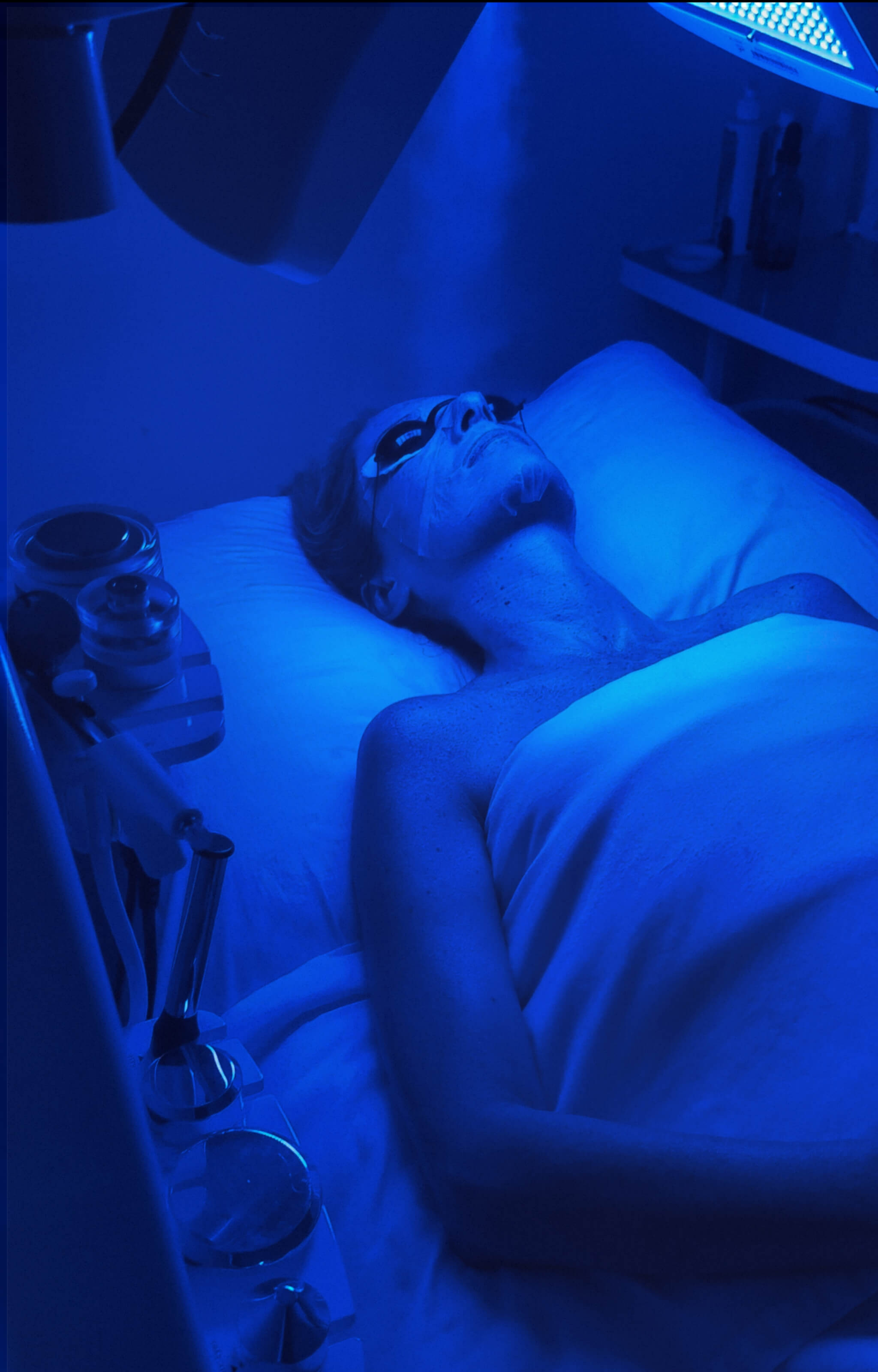 Model having a consultation for Morpheus8 skincare treatment.