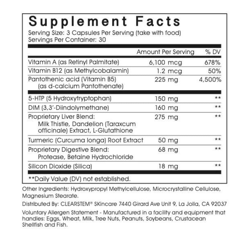 CLEARSTEM - MINDBODYSKIN® Hormonal Acne Supplement